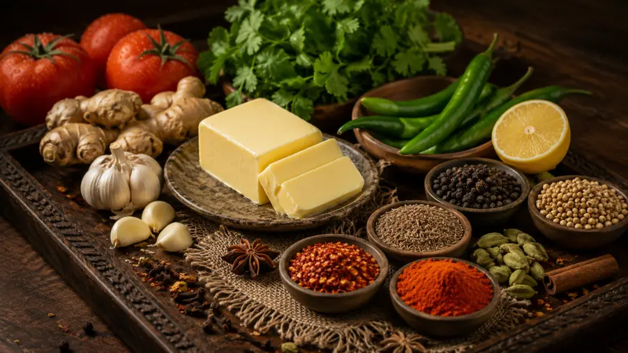 Real butter and whole spices